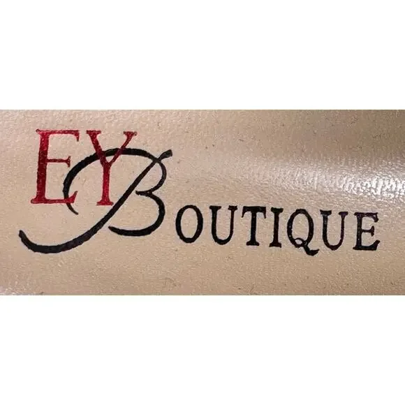 EY Boutique NWOT Leapard Print Open Toe Sling Back Chunky Heels T4708 7M - Picture 6 of 8